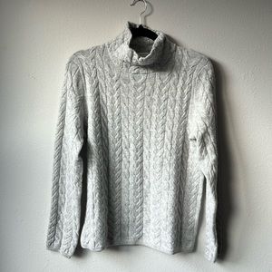 100% Cashmere Grey Mockneck Sweater